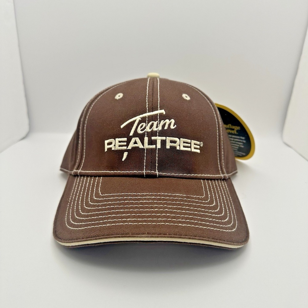 Team Realtree Brown Baseball Cap Hat NWT Adjustable Cotton Strapback